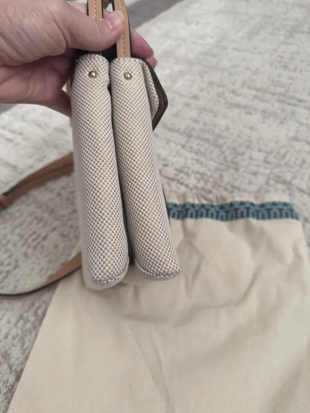 Tory Burch Miller Canvas & Leather crossbody bag